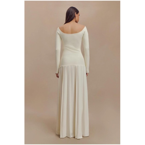 Presley Knit Off Shoulder Maxi Dress - Ivory