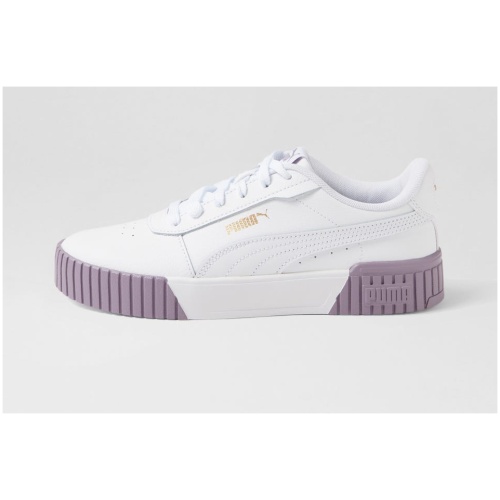 Puma 385849 Carina 2.0 Pm White Pale Plum Gold Smooth White Pale Plum Gold Sneakers Womens Shoes Casual Casual Sneakers