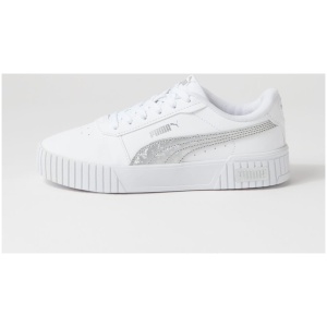 Puma 389387 Carina 2.0 Space M W Pm White Matte Silver Silver Leather White Matte Silver Silver Sneakers Womens Shoes Casual Casual Sneakers