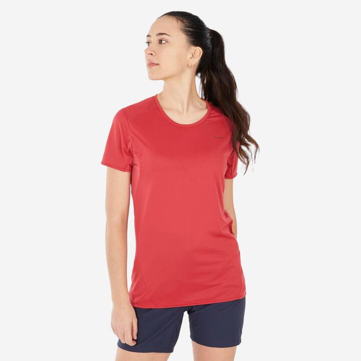 Quechua Women's Mountain Walking Short-sleeved T-shirt Mh100 | Buy Online With Afterpay & Zip