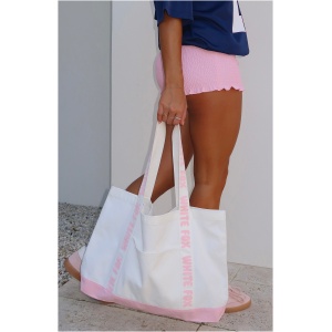 Queen Energy Tote Bag Off White/Pink