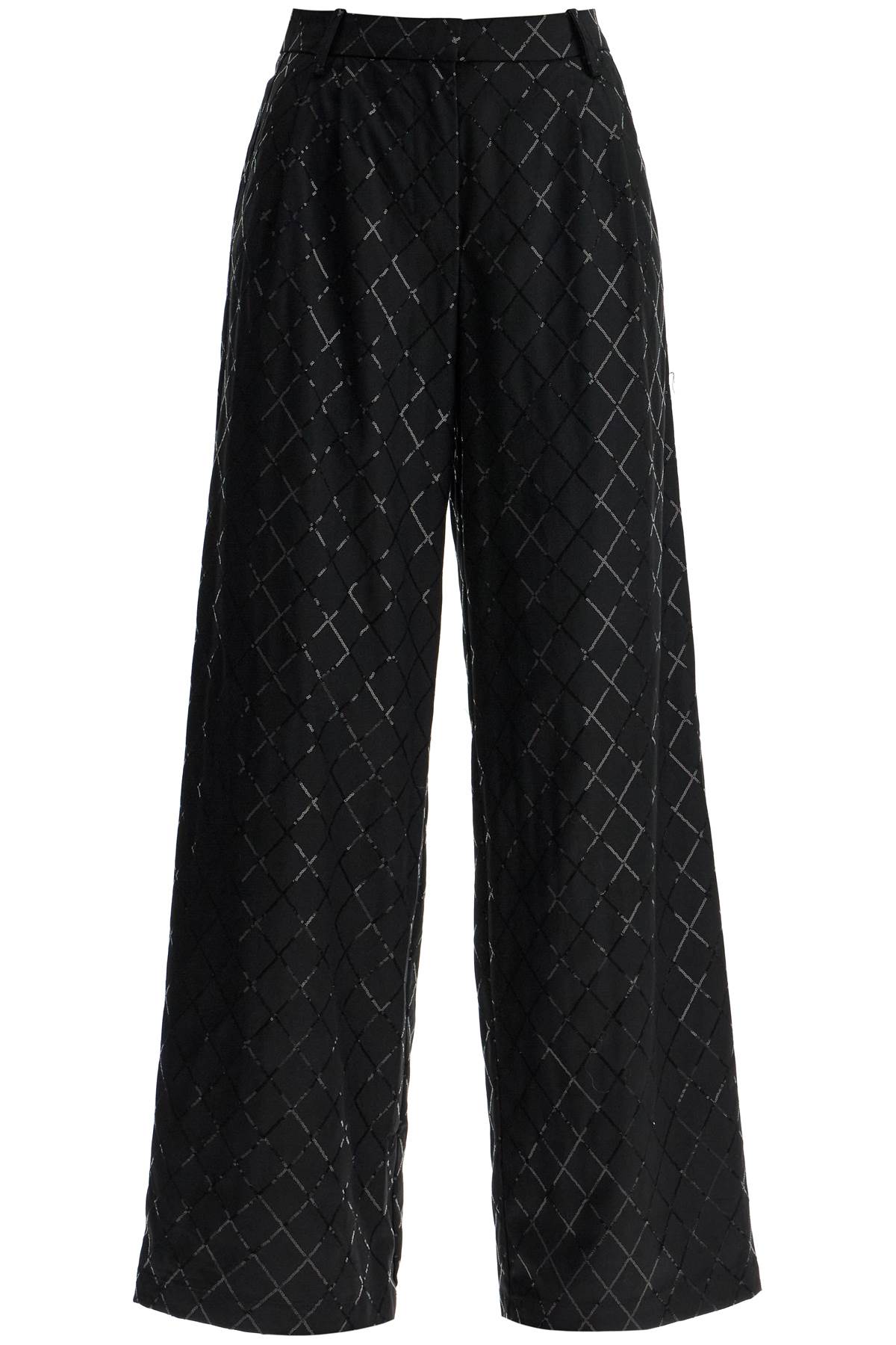 ROTATE wide pants with sequins.