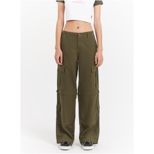 Recreation Zip Off Cargo Pants in Jungle Green