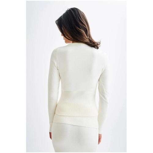 Reese Fitted Knit Cardigan - Ivory