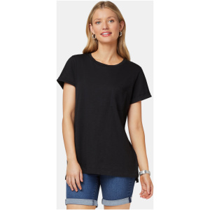 Relaxed Pocket Slub Tee Black