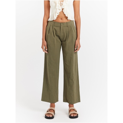 Rio Low Rise Pants in Khaki Stripe