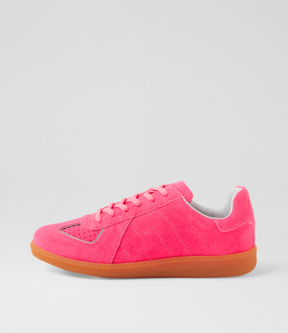 Rollie Pace Rl Neon Pink Suede Neon Pink Sneakers Womens Shoes Casual Casual Sneakers