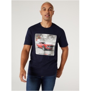 SS Ford Mustang Boss 302 Print Crew Tee Ink