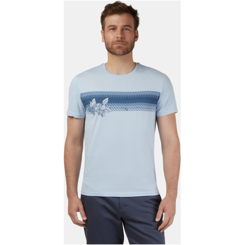 SS Garrison Print Crew Tee Sky