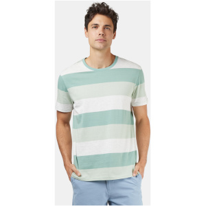 SS Vincent Stripe Crew Tee Sea Green Multi