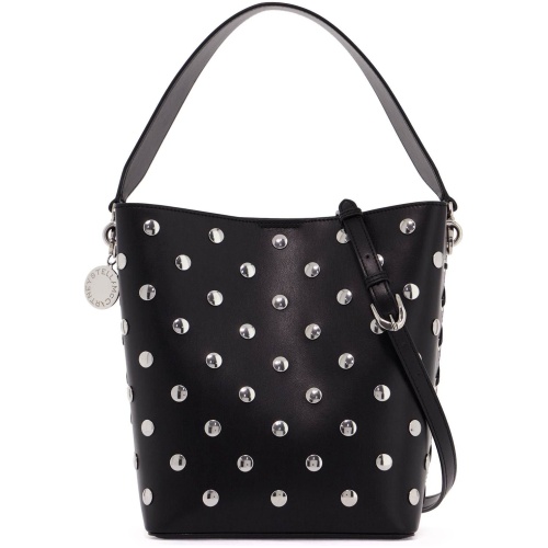 STELLA McCARTNEY large frayme bucket bag with studs