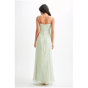 Saira Chiffon Maxi Dress - Pastel Green