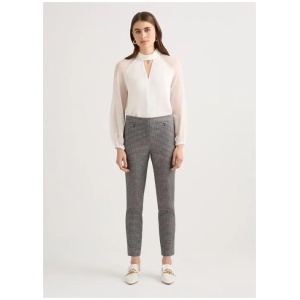 Sarah Dogtooth Cotton Pant