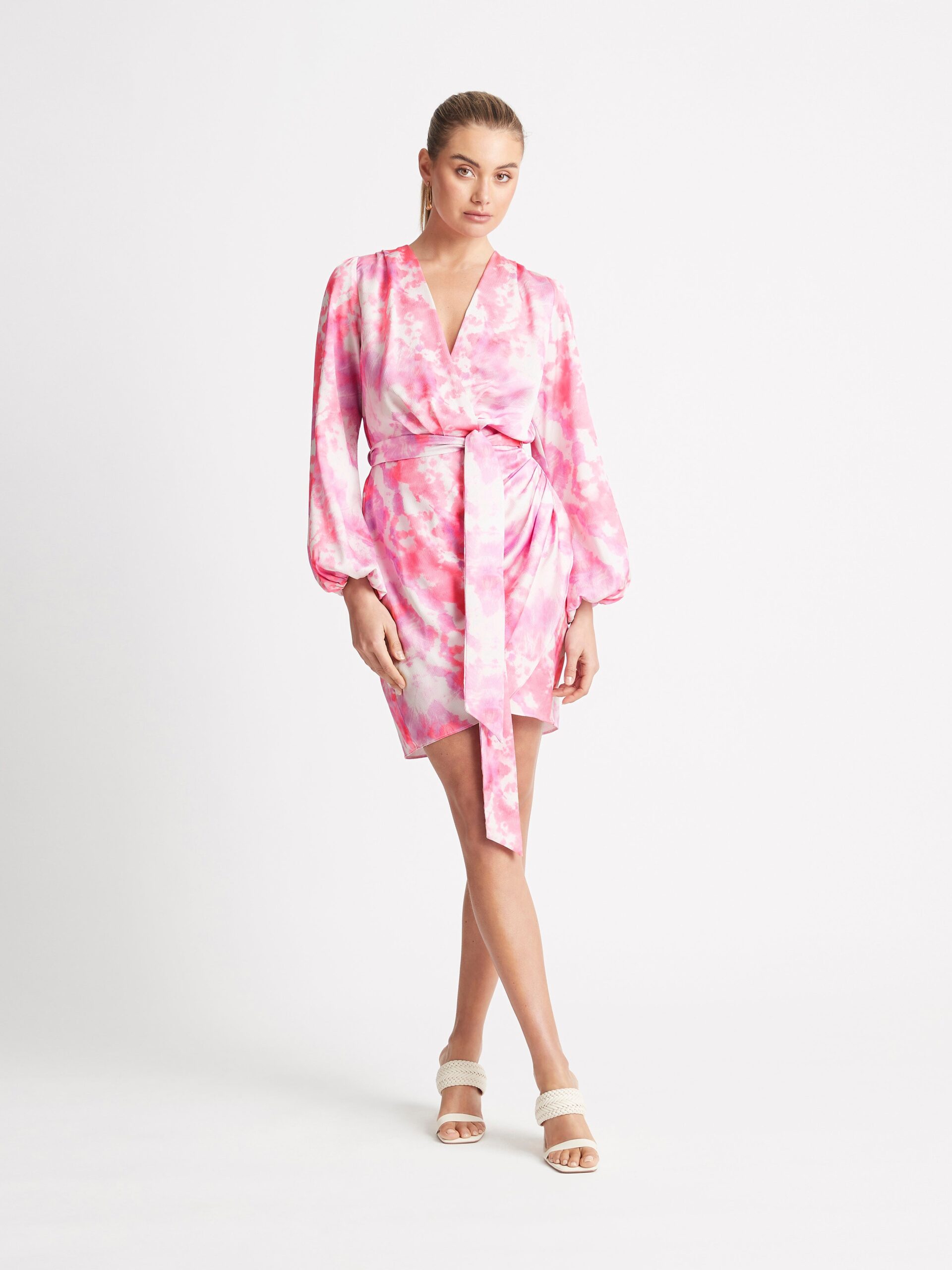 Saskia Dress Pink Mottle SHEIKE