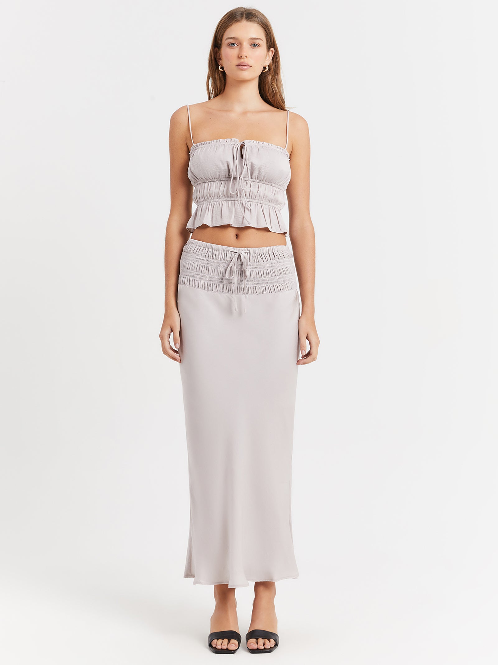 Selma Maxi Skirt in Oyster