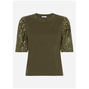 Sequin Sleeve Tee