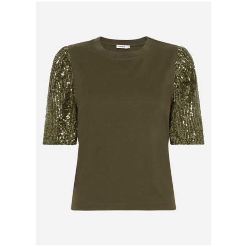 Sequin Sleeve Tee