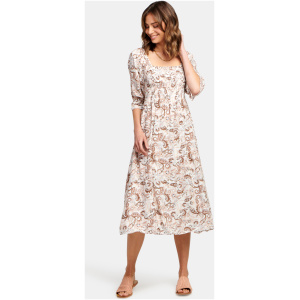 Shell Shirred Bust Dress Paisley