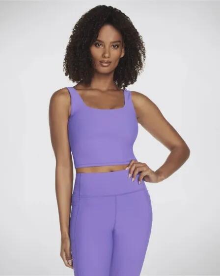 Skechers GOflex Rib Longline Bra Purple