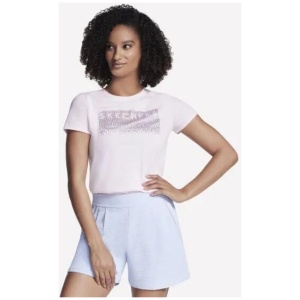 Skechers Rhinestone Cascade Modern Tee Pink