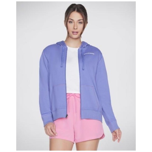 Skechers Summer Rose Diamond FZ Hoodie Purple