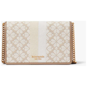 Spade Flower Jacquard Stripe Chain Wallet