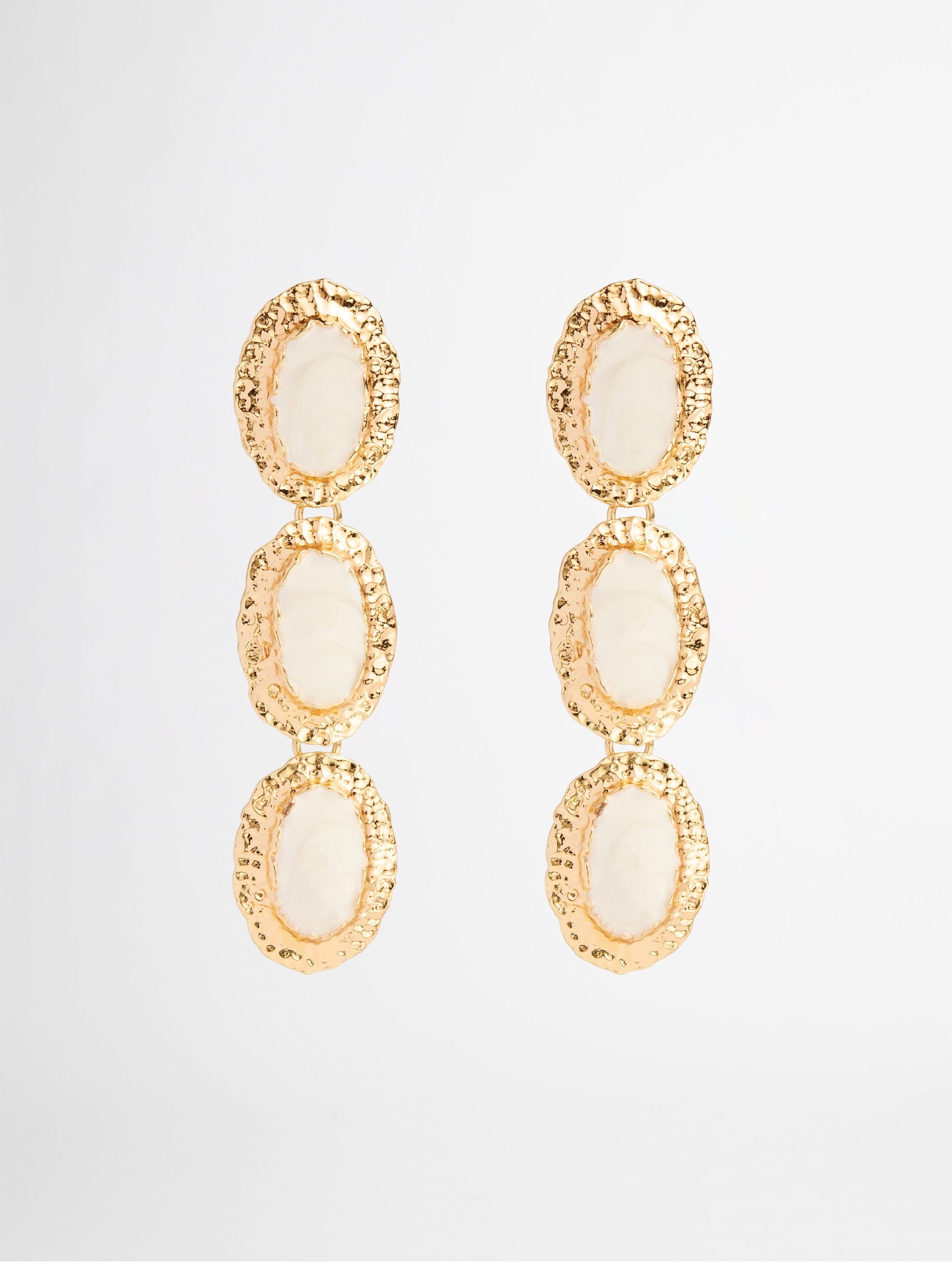 Stone Drop Earrings Gold SHEIKE