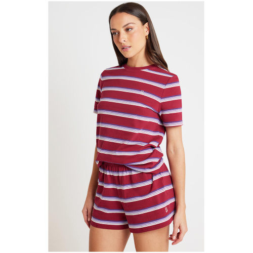 Stylerunner Grace Stripe Tee Cherry Stripe