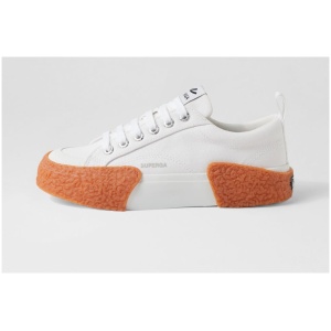 Superga 2660 Stripe Big Bumpers S9 White Gum Canvas White Gum Sneakers Womens Shoes Casual Casual Sneakers