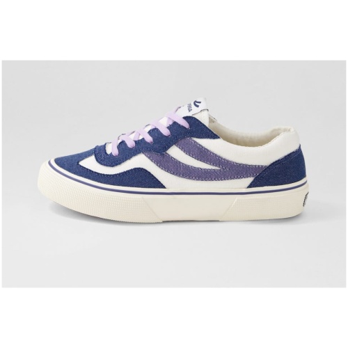 Superga 2941 Revolley Reverse Denim S9 Blue Violet Canvas Blue Violet Sneakers Womens Shoes Casual Casual Sneakers