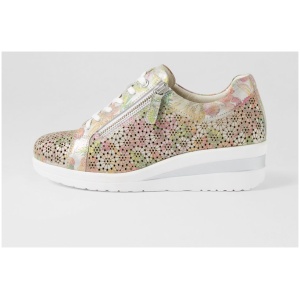 Supersoft Rais Su White Painted Floral Leather White Painted Floral Sneakers Womens Shoes Casual Casual Sneakers