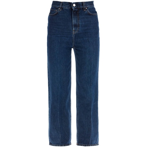 TOTEME dark blue organic cotton tapered jeans