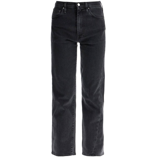 TOTEME washed grey organic cotton jeans with twisted seams