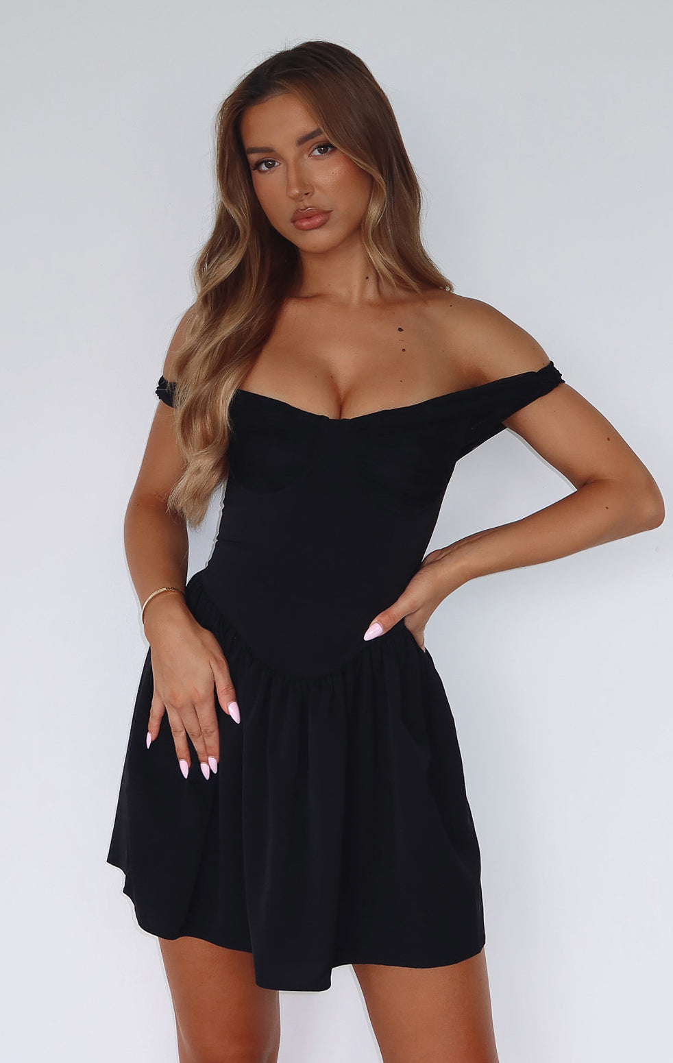 Taking So Long Mini Dress Black