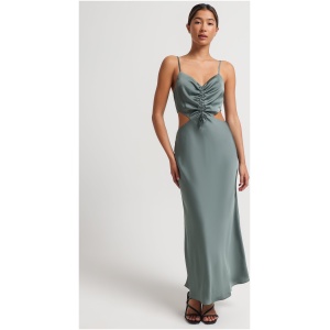 Tamara Ruched Midi Dress in Jewel