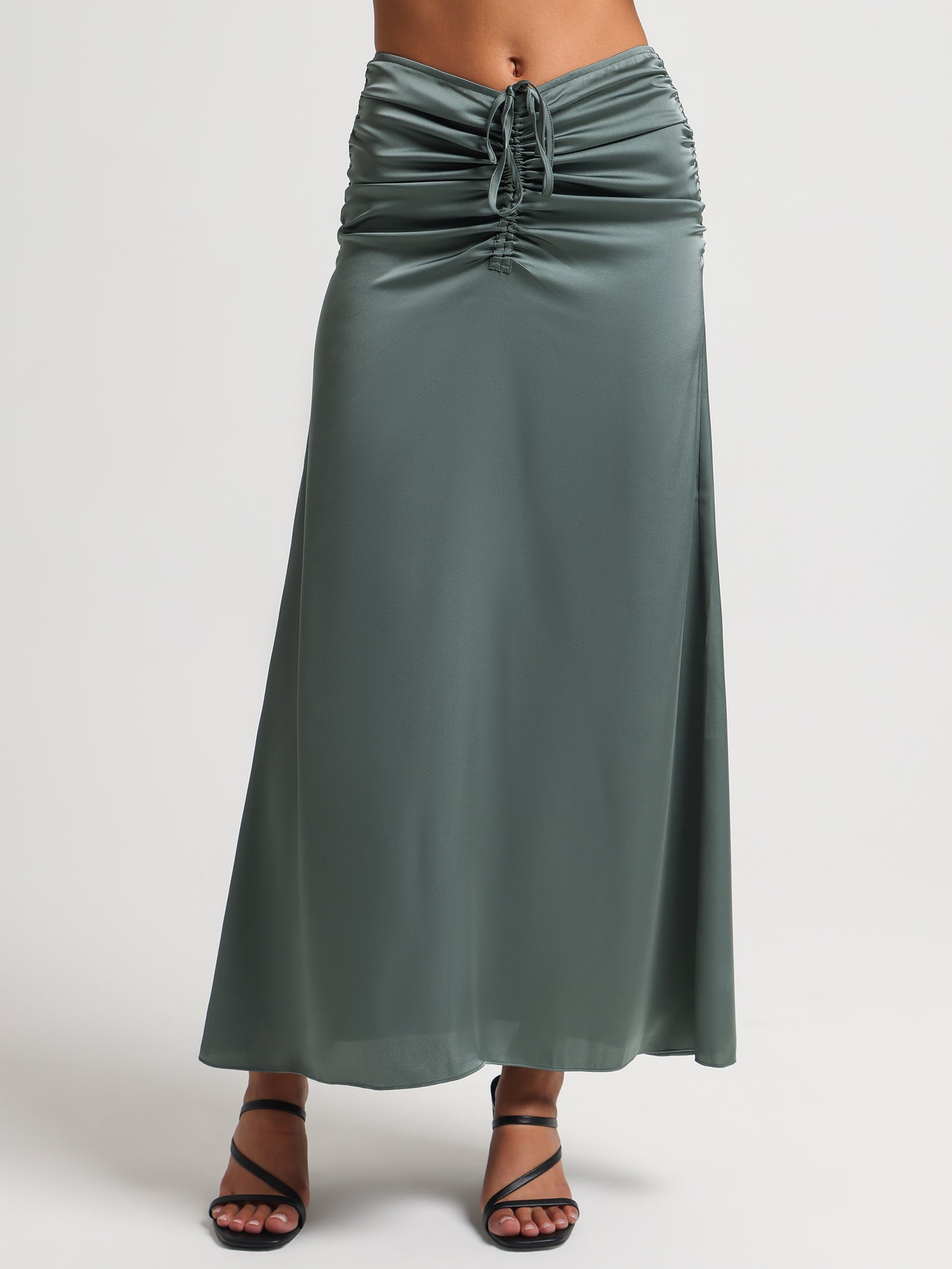 Tamara Ruched Skirt in Jewel