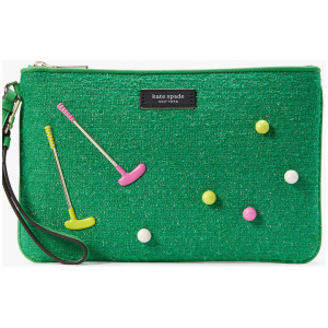 Tee Time Embellished Astroturf Wristlet