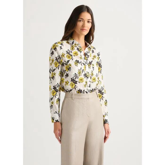 Theia Linen Floral Shirt