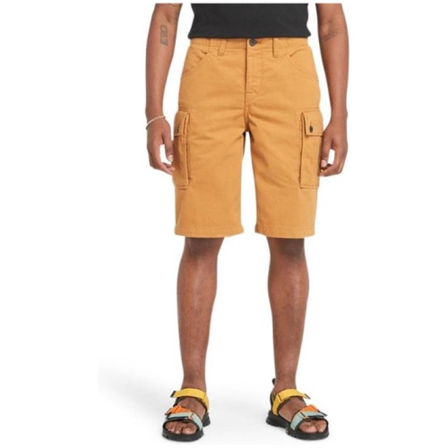 Twill Cargo Shorts Wheat