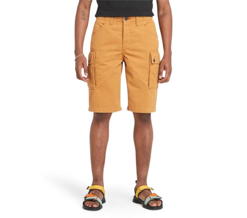 Twill Cargo Shorts Wheat