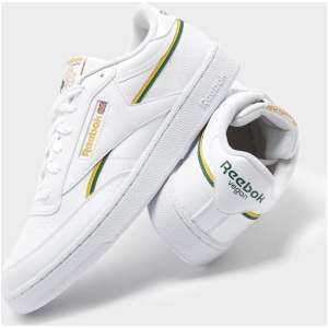 Unisex Club C Vegan Sneakers in White & Yellow