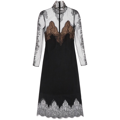 VALENTINO GARAVANI silk and lace dress