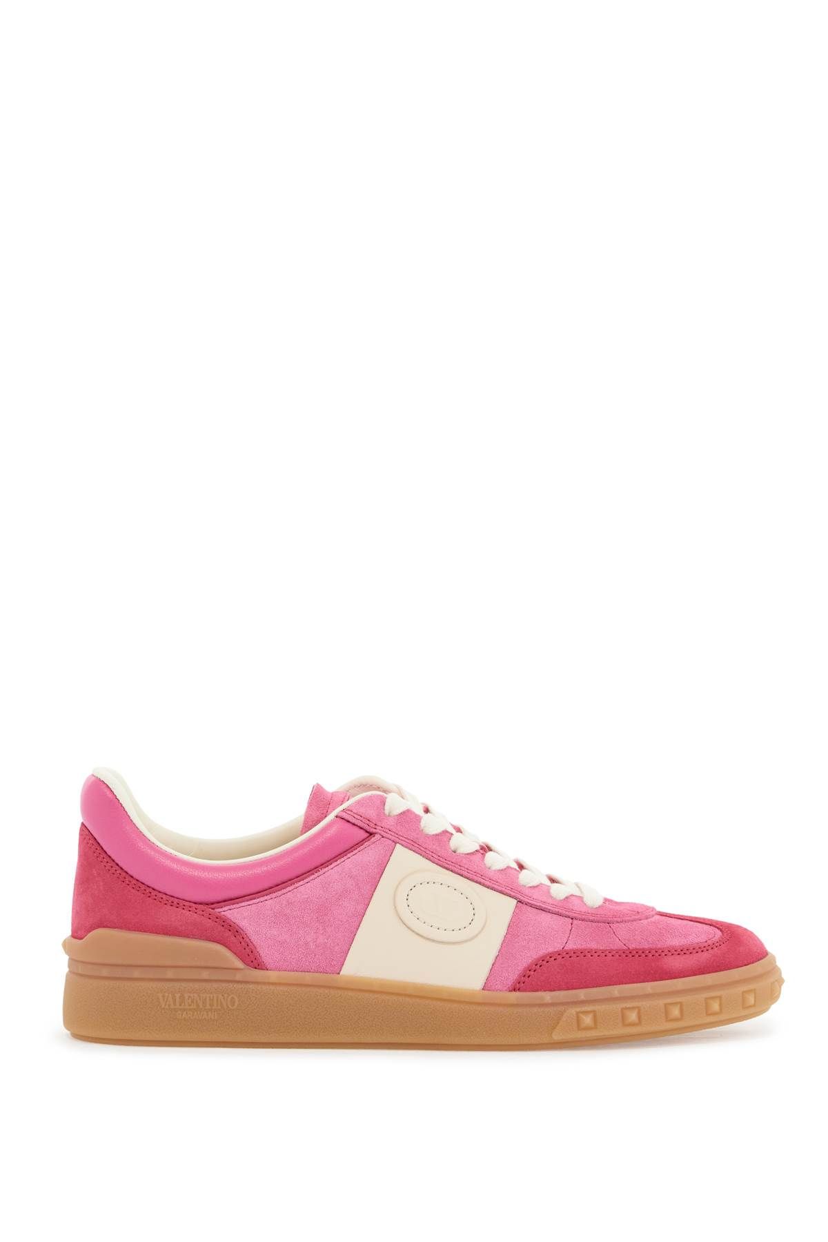 VALENTINO GARAVANI velcro sneakers in cyclamen and pink