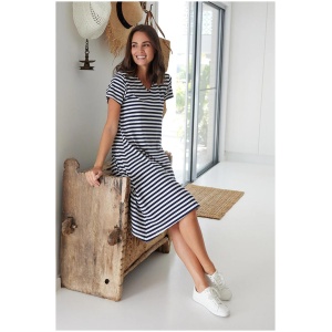 Vanessa Dress - Navy Stripe - 10