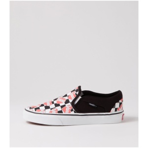 Vans Asher W Vn Checkers Multi White Canvas Checkers Multi White Sneakers Womens Shoes Casual Casual Sneakers