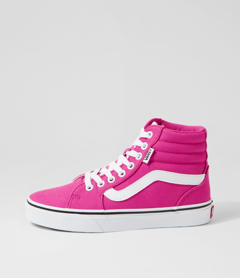 Vans Filmore Hi W Vn Fuchsia Canvas Fuchsia Sneakers Womens Shoes Casual Casual Sneakers