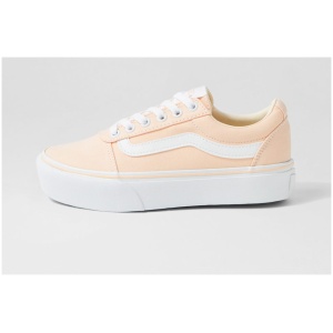 Vans Ward Platform W Vn Peach Pink Wht Canvas Peach Pink Wht Sneakers Womens Shoes Casual Casual Sneakers