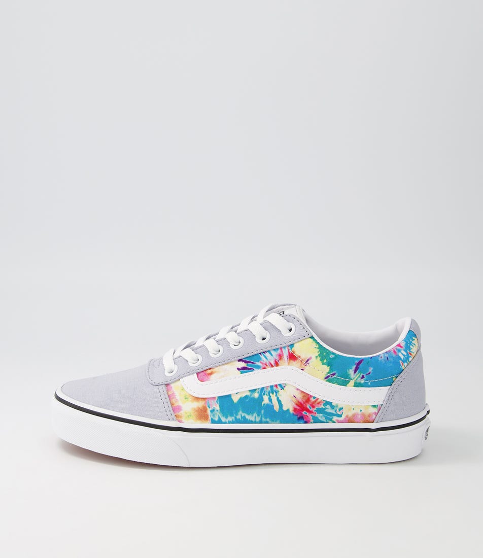 Vans Ward Rainbow W Vn Tie Dye Multi White Canvas Tie Dye Multi White Sneakers Womens Shoes Casual Casual Sneakers