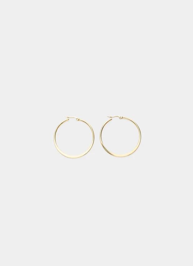 Vendetta Hoop Earring 45mm - 18k Gold Plated in Gold