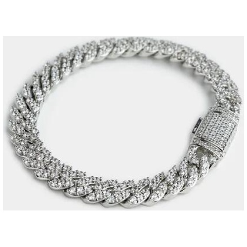 Vendetta Icy Cuban Bracelet 18mm - White Gold Plated in Gold